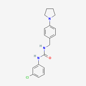 molecular formula C18H20ClN3O B4508109 N-(3-氯苯基)-N'-[4-(1-吡咯烷基)苄基]脲 