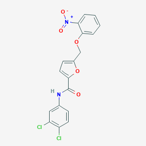 molecular formula C18H12Cl2N2O5 B450812 N-(3,4-dichlorophenyl)-5-[(2-nitrophenoxy)methyl]furan-2-carboxamide 