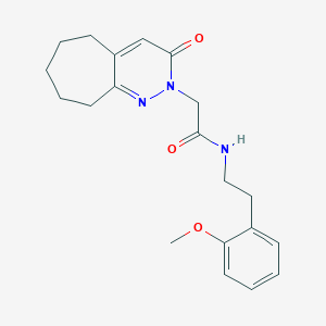 molecular formula C20H25N3O3 B4508127 N-[2-(2-methoxyphenyl)ethyl]-2-(3-oxo-3,5,6,7,8,9-hexahydro-2H-cyclohepta[c]pyridazin-2-yl)acetamide 