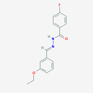 molecular formula C16H15FN2O2 B450813 N'-(3-ethoxybenzylidene)-4-fluorobenzohydrazide 