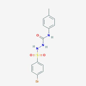 molecular formula C14H14BrN3O3S B450815 2-[(4-bromophenyl)sulfonyl]-N-(4-methylphenyl)hydrazinecarboxamide 