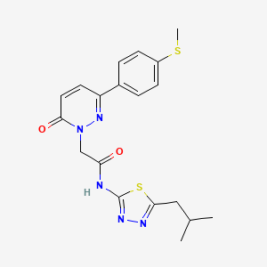 molecular formula C19H21N5O2S2 B4508161 N-(5-异丁基-1,3,4-噻二唑-2-基)-2-[3-[4-(甲硫基)苯基]-6-氧代-1(6H)-吡哒嗪基]乙酰胺 