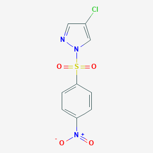 molecular formula C9H6ClN3O4S B450819 4-chloro-1-({4-nitrophenyl}sulfonyl)-1H-pyrazole 