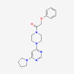 molecular formula C20H25N5O2 B4508191 4-[4-(phenoxyacetyl)-1-piperazinyl]-6-(1-pyrrolidinyl)pyrimidine 