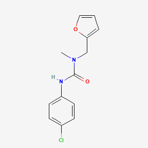 molecular formula C13H13ClN2O2 B4508218 N'-(4-氯苯基)-N-(2-呋喃甲基)-N-甲基脲 