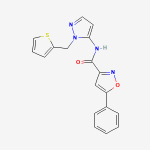 5-phenyl-N-[1-(2-thienylmethyl)-1H-pyrazol-5-yl]-3-isoxazolecarboxamide