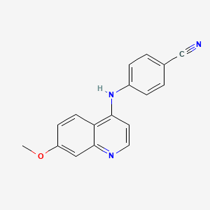 4-[(7-methoxy-4-quinolinyl)amino]benzonitrile