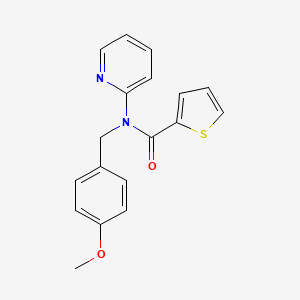 molecular formula C18H16N2O2S B4508235 N-(4-甲氧基苄基)-N-2-吡啶基-2-噻吩甲酰胺 