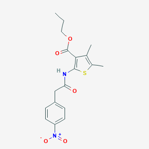 Propyl 2-[({4-nitrophenyl}acetyl)amino]-4,5-dimethylthiophene-3-carboxylate