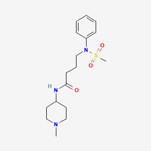 N-(1-methyl-4-piperidinyl)-4-[(methylsulfonyl)(phenyl)amino]butanamide