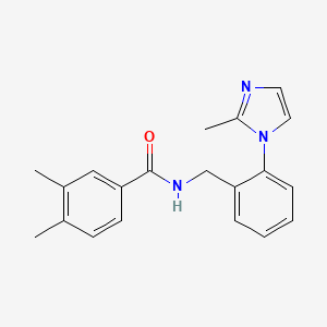 3,4-dimethyl-N-[2-(2-methyl-1H-imidazol-1-yl)benzyl]benzamide