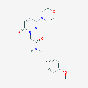 molecular formula C19H24N4O4 B4508283 N-[2-(4-methoxyphenyl)ethyl]-2-[3-(4-morpholinyl)-6-oxo-1(6H)-pyridazinyl]acetamide 