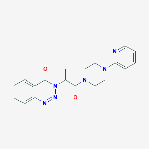 3-{1-methyl-2-oxo-2-[4-(2-pyridinyl)-1-piperazinyl]ethyl}-1,2,3-benzotriazin-4(3H)-one