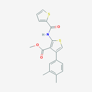 molecular formula C19H17NO3S2 B450833 Methyl 4-(3,4-dimethylphenyl)-2-[(thien-2-ylcarbonyl)amino]thiophene-3-carboxylate 