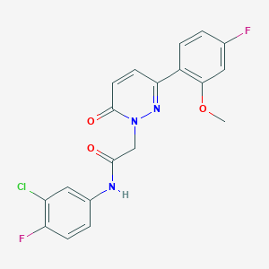 N-(3-chloro-4-fluorophenyl)-2-[3-(4-fluoro-2-methoxyphenyl)-6-oxo-1(6H)-pyridazinyl]acetamide