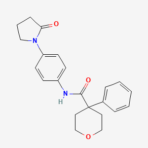 N-[4-(2-oxo-1-pyrrolidinyl)phenyl]-4-phenyltetrahydro-2H-pyran-4-carboxamide