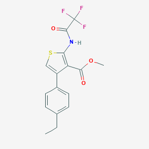 molecular formula C16H14F3NO3S B450834 Methyl 4-(4-ethylphenyl)-2-[(trifluoroacetyl)amino]thiophene-3-carboxylate 