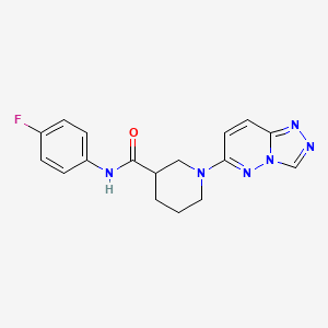 molecular formula C17H17FN6O B4508371 N-(4-fluorophenyl)-1-[1,2,4]triazolo[4,3-b]pyridazin-6-yl-3-piperidinecarboxamide 