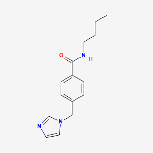 molecular formula C15H19N3O B4508376 N-butyl-4-(imidazol-1-ylmethyl)benzamide 