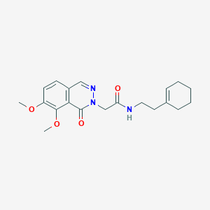 molecular formula C20H25N3O4 B4508406 N-[2-(1-环己烯-1-基)乙基]-2-(7,8-二甲氧基-1-氧代-2(1H)-酞嗪基)乙酰胺 