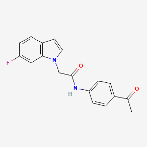 N-(4-acetylphenyl)-2-(6-fluoro-1H-indol-1-yl)acetamide