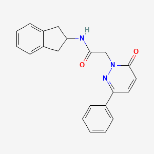 molecular formula C21H19N3O2 B4508430 N-(2,3-dihydro-1H-inden-2-yl)-2-(6-oxo-3-phenyl-1(6H)-pyridazinyl)acetamide 