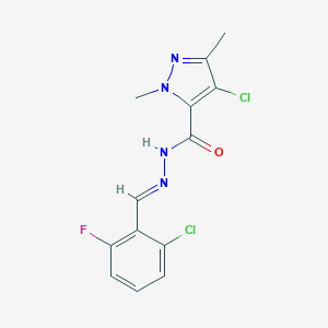 4-chloro-N'-(2-chloro-6-fluorobenzylidene)-1,3-dimethyl-1H-pyrazole-5-carbohydrazide