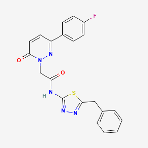 molecular formula C21H16FN5O2S B4508441 N-(5-benzyl-1,3,4-thiadiazol-2-yl)-2-[3-(4-fluorophenyl)-6-oxo-1(6H)-pyridazinyl]acetamide 