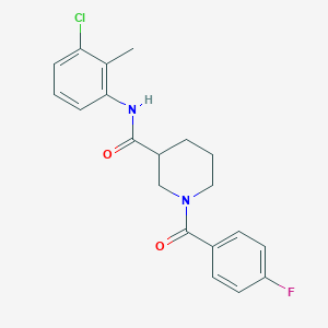 molecular formula C20H20ClFN2O2 B4508457 N-(3-chloro-2-methylphenyl)-1-(4-fluorobenzoyl)-3-piperidinecarboxamide 