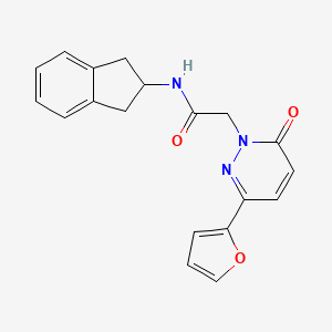 molecular formula C19H17N3O3 B4508468 N-(2,3-dihydro-1H-inden-2-yl)-2-[3-(2-furyl)-6-oxo-1(6H)-pyridazinyl]acetamide 