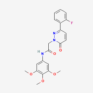 molecular formula C21H20FN3O5 B4508472 2-[3-(2-fluorophenyl)-6-oxo-1(6H)-pyridazinyl]-N-(3,4,5-trimethoxyphenyl)acetamide 