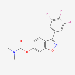 molecular formula C16H11F3N2O3 B4508478 3-(3,4,5-三氟苯基)-1,2-苯并异恶唑-6-基二甲基氨基甲酸酯 