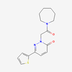 molecular formula C16H19N3O2S B4508481 2-[2-(1-azepanyl)-2-oxoethyl]-6-(2-thienyl)-3(2H)-pyridazinone 