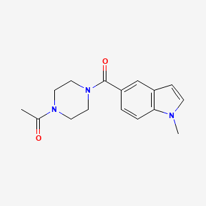 molecular formula C16H19N3O2 B4508489 5-[(4-乙酰-1-哌嗪基)羰基]-1-甲基-1H-吲哚 