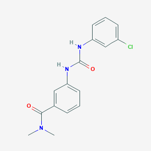 molecular formula C16H16ClN3O2 B4508497 3-({[(3-chlorophenyl)amino]carbonyl}amino)-N,N-dimethylbenzamide 