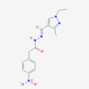 N'-[(E)-(1-ethyl-3-methyl-1H-pyrazol-4-yl)methylidene]-2-(4-nitrophenyl)acetohydrazide