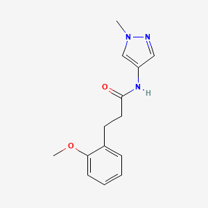 molecular formula C14H17N3O2 B4508545 3-(2-methoxyphenyl)-N-(1-methyl-1H-pyrazol-4-yl)propanamide 