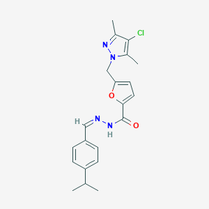 5-[(4-chloro-3,5-dimethyl-1H-pyrazol-1-yl)methyl]-N'-(4-isopropylbenzylidene)-2-furohydrazide