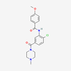 N-{2-chloro-5-[(4-methyl-1-piperazinyl)carbonyl]phenyl}-4-methoxybenzamide