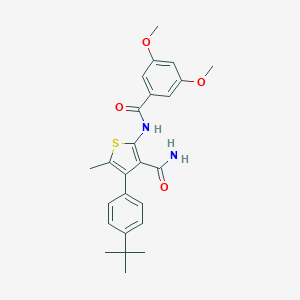 4-(4-Tert-butylphenyl)-2-[(3,5-dimethoxybenzoyl)amino]-5-methylthiophene-3-carboxamide