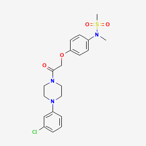 N-(4-{2-[4-(3-chlorophenyl)-1-piperazinyl]-2-oxoethoxy}phenyl)-N-methylmethanesulfonamide