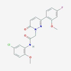 molecular formula C20H17ClFN3O4 B4508620 N-(5-chloro-2-methoxyphenyl)-2-[3-(4-fluoro-2-methoxyphenyl)-6-oxo-1(6H)-pyridazinyl]acetamide 