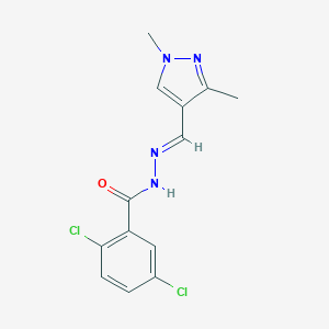 molecular formula C13H12Cl2N4O B450863 2,5-dichloro-N'-[(1,3-dimethyl-1H-pyrazol-4-yl)methylene]benzohydrazide 