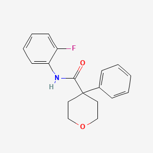 molecular formula C18H18FNO2 B4508639 N-(2-fluorophenyl)-4-phenyltetrahydro-2H-pyran-4-carboxamide 