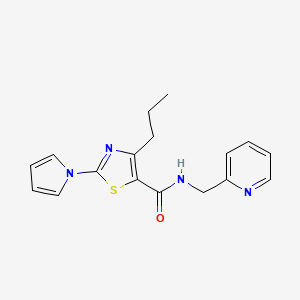 4-propyl-N-(2-pyridinylmethyl)-2-(1H-pyrrol-1-yl)-1,3-thiazole-5-carboxamide