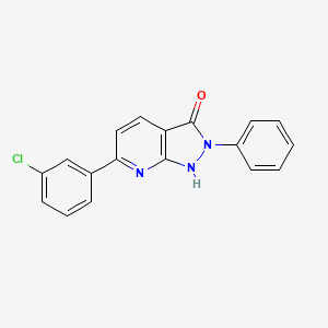 molecular formula C18H12ClN3O B4508655 6-(3-chlorophenyl)-2-phenyl-1,2-dihydro-3H-pyrazolo[3,4-b]pyridin-3-one 