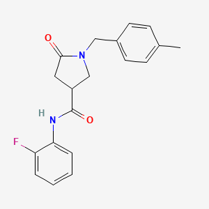 N-(2-fluorophenyl)-1-(4-methylbenzyl)-5-oxo-3-pyrrolidinecarboxamide