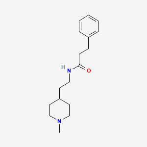 molecular formula C17H26N2O B4508681 N-[2-(1-methyl-4-piperidinyl)ethyl]-3-phenylpropanamide 