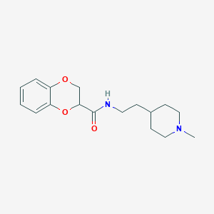 molecular formula C17H24N2O3 B4508700 N-[2-(1-methyl-4-piperidinyl)ethyl]-2,3-dihydro-1,4-benzodioxine-2-carboxamide 