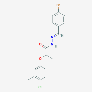 molecular formula C17H16BrClN2O2 B450872 N'-(4-bromobenzylidene)-2-(4-chloro-3-methylphenoxy)propanohydrazide 
